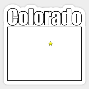 Minimalist Colorado Sticker